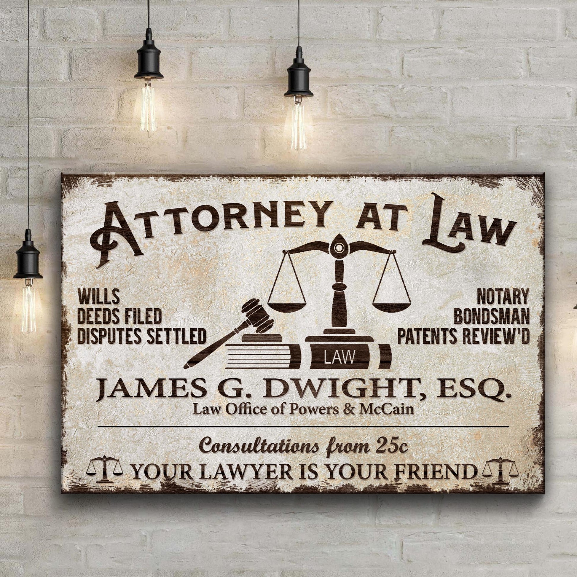 Lawyer Sign II Style 2 - Image by Tailored Canvases