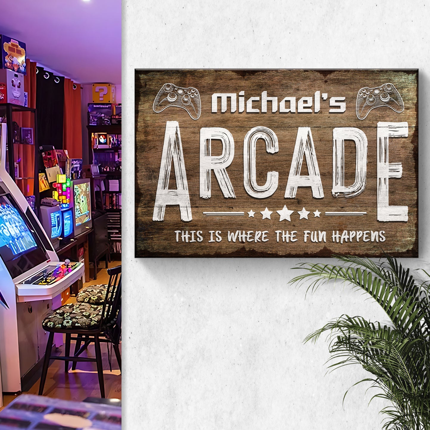 Arcade Sign II Style 1 - Image by Tailored Canvases