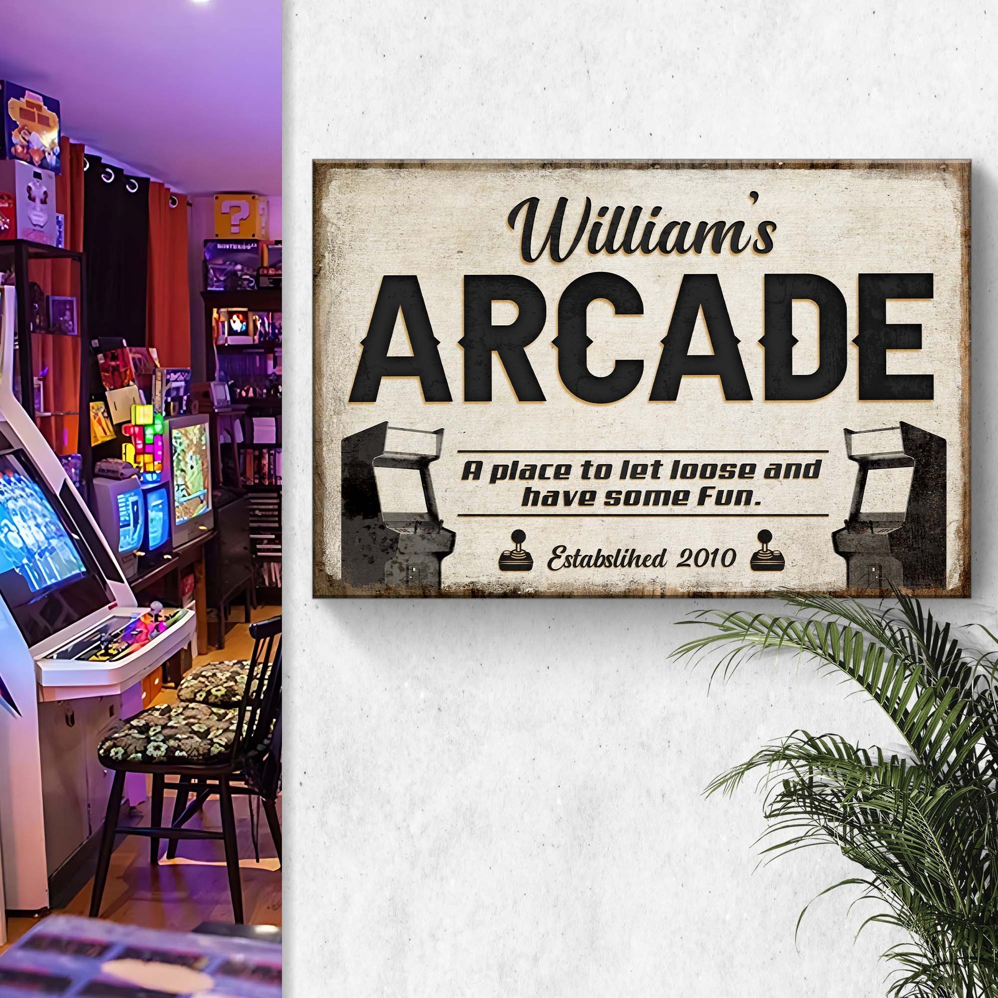Arcade Sign IV Style 1 - Image by Tailored Canvases