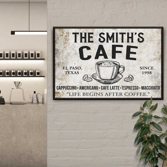 Cafe Sign IV - Image by Tailored Canvases