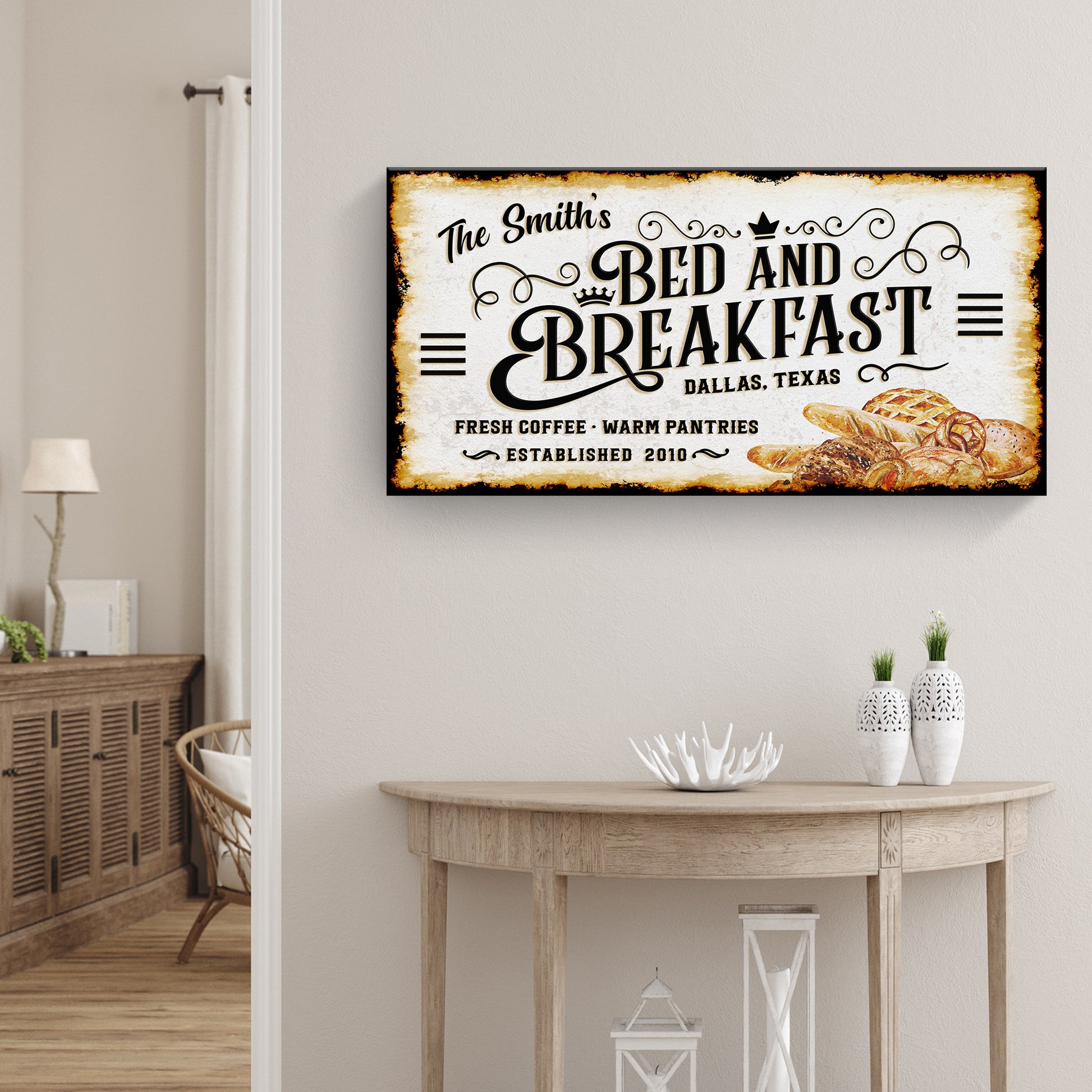 Bed and Breakfast Sign IV Style 1 - Image by Tailored Canvases