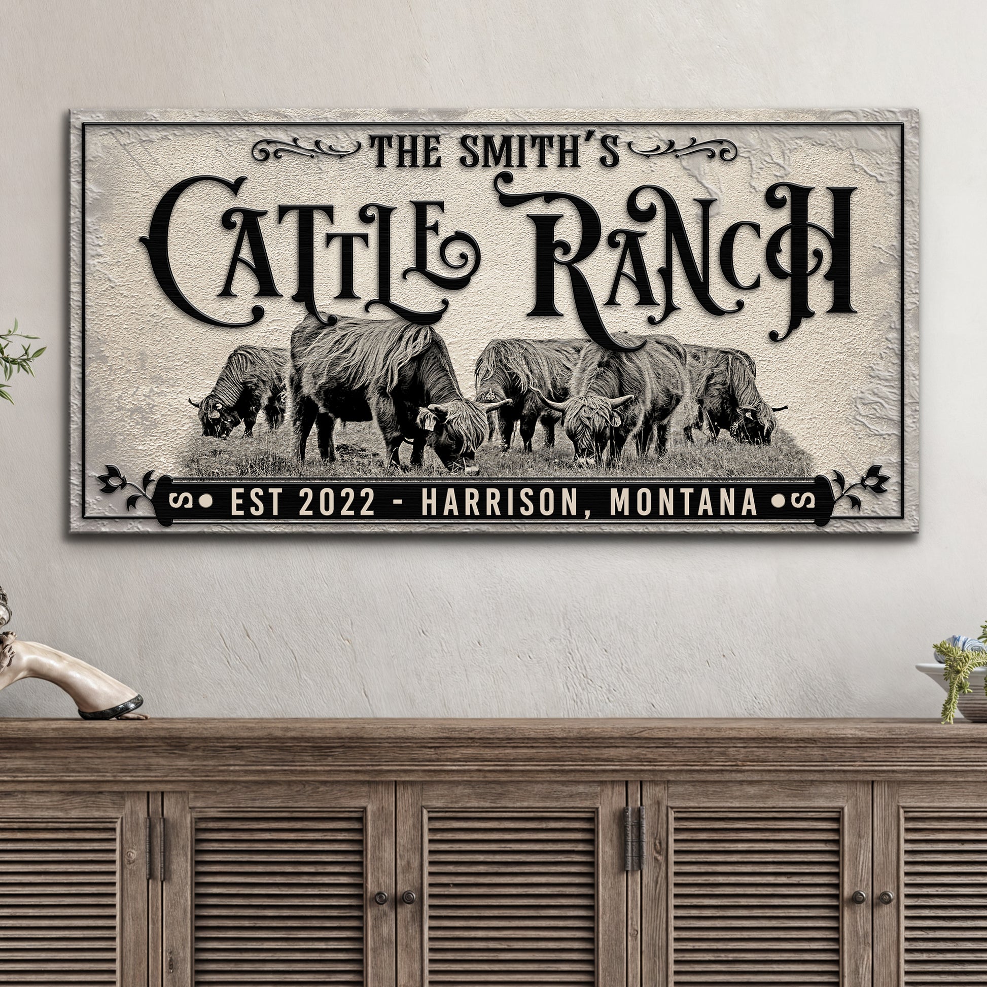 Branded Cattle Ranch Sign II Style 2 - Image by Tailored Canvases