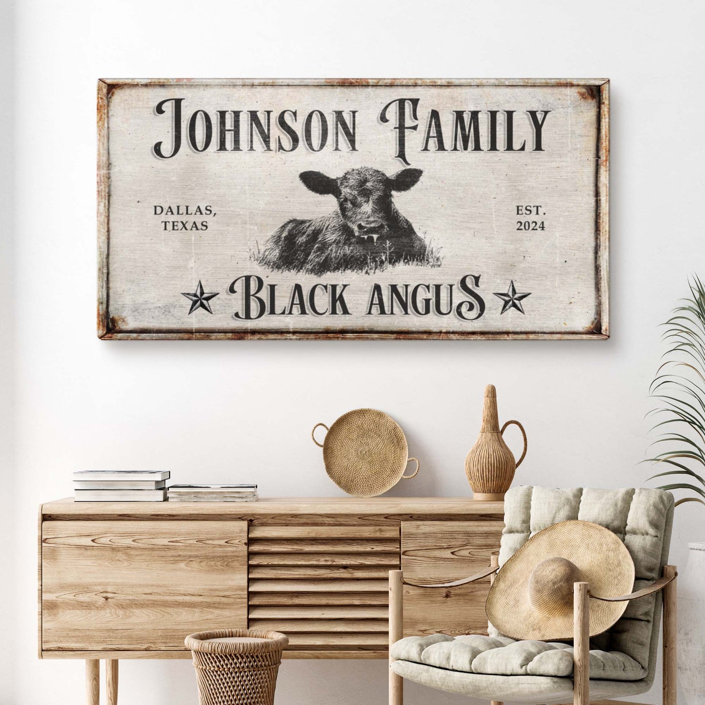 Black Angus Cattle Sign