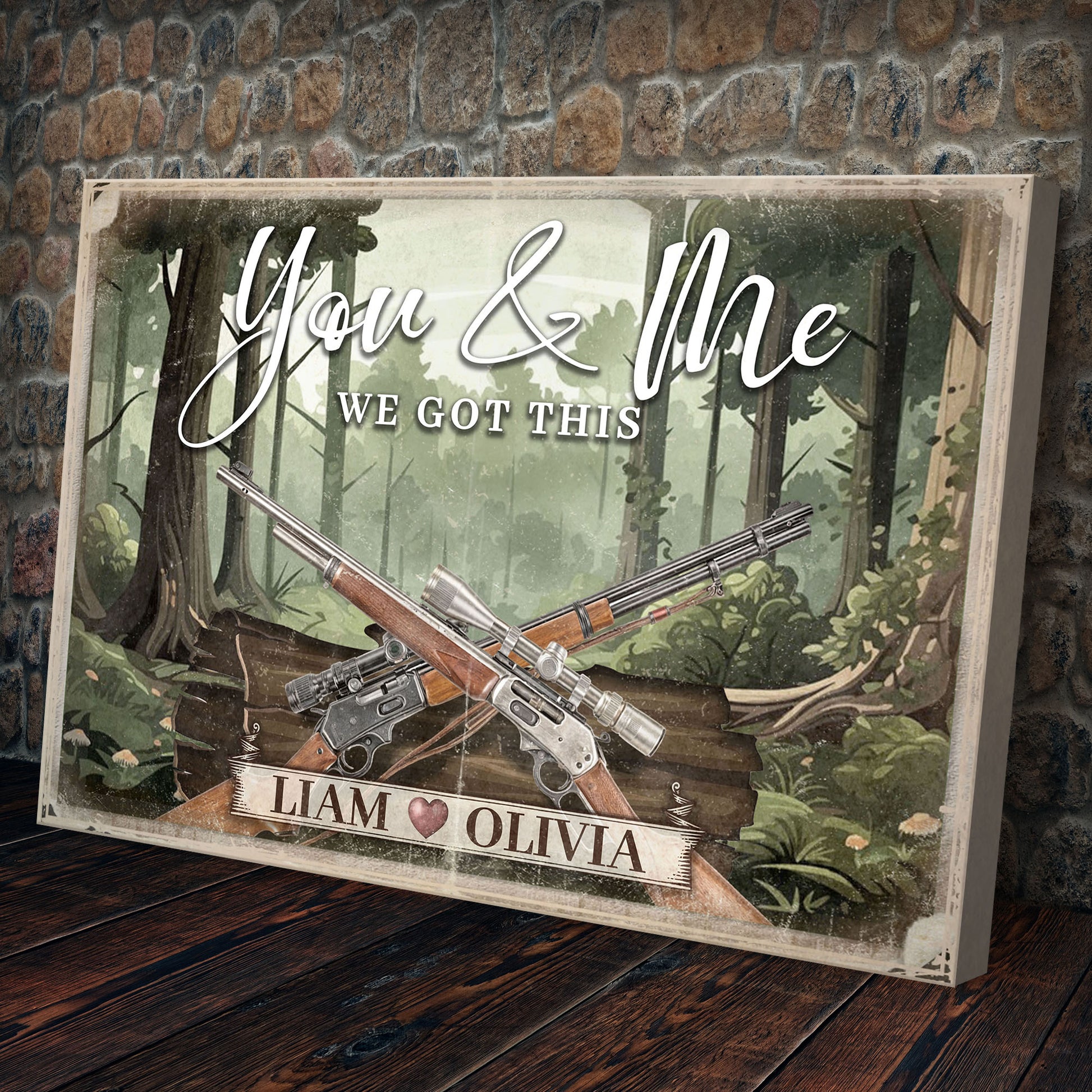 Gun Themed We Got This Couple Sign - Image by Tailored Canvases