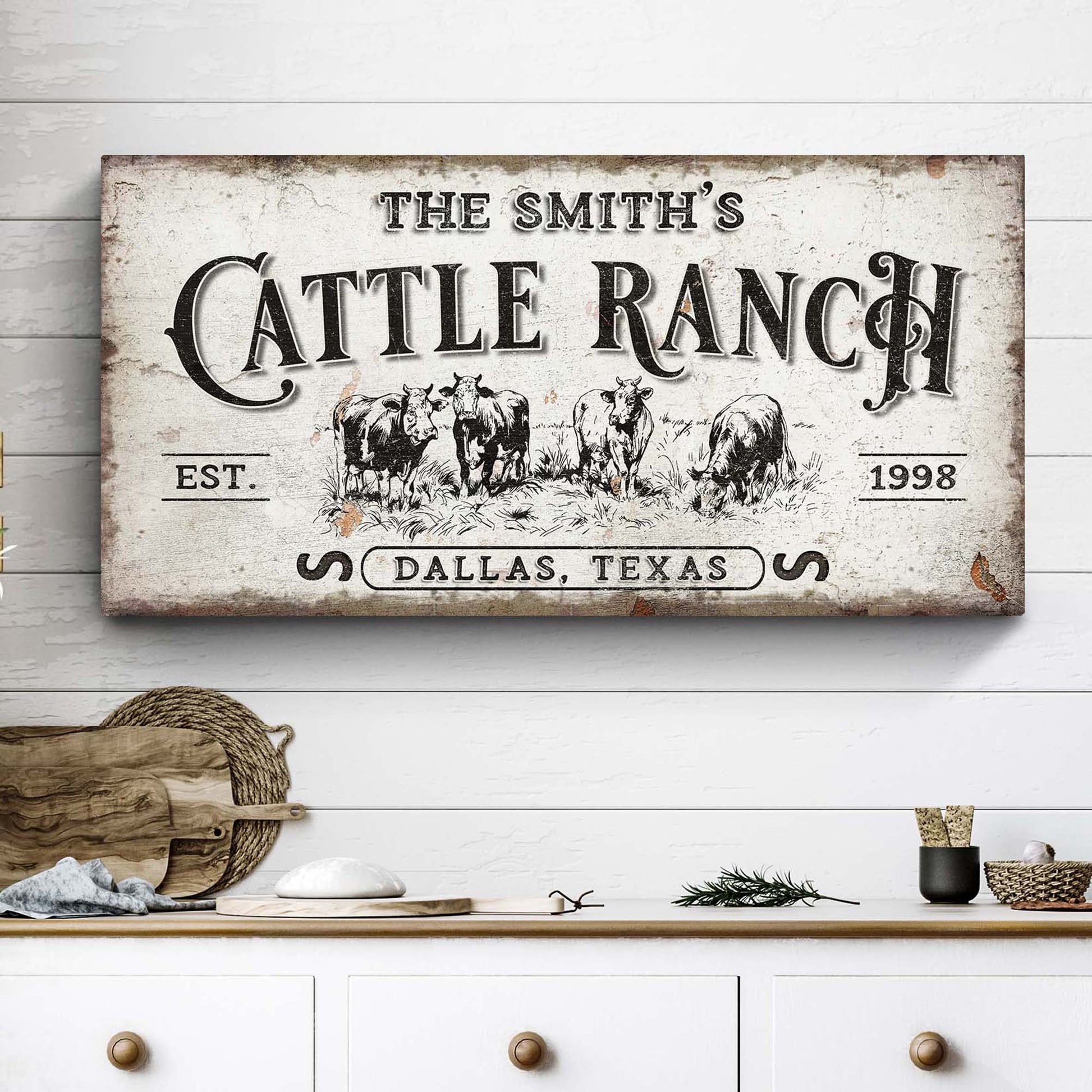 Branded Cattle Ranch Sign Style 1 - Image by Tailored Canvases