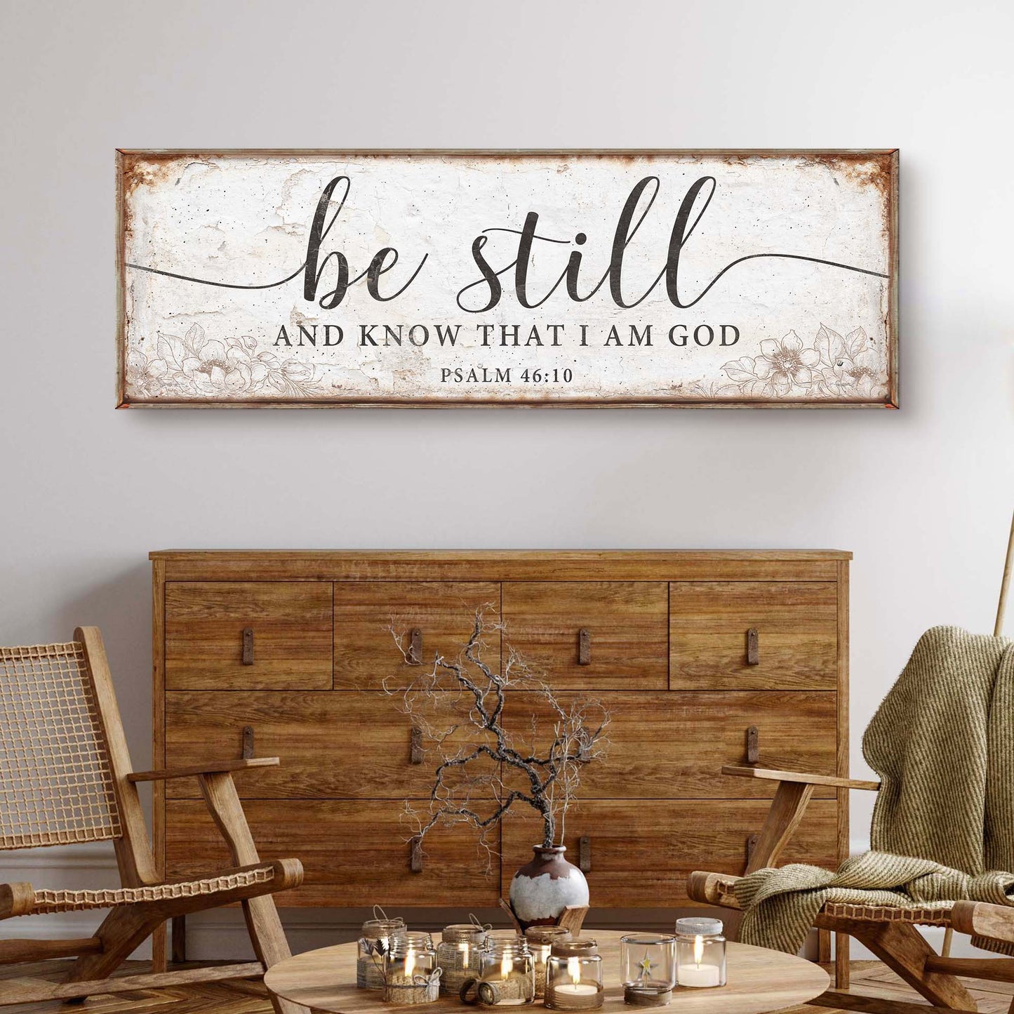 Psalm 46:10 Be Still And Know That I Am God Faith Sign