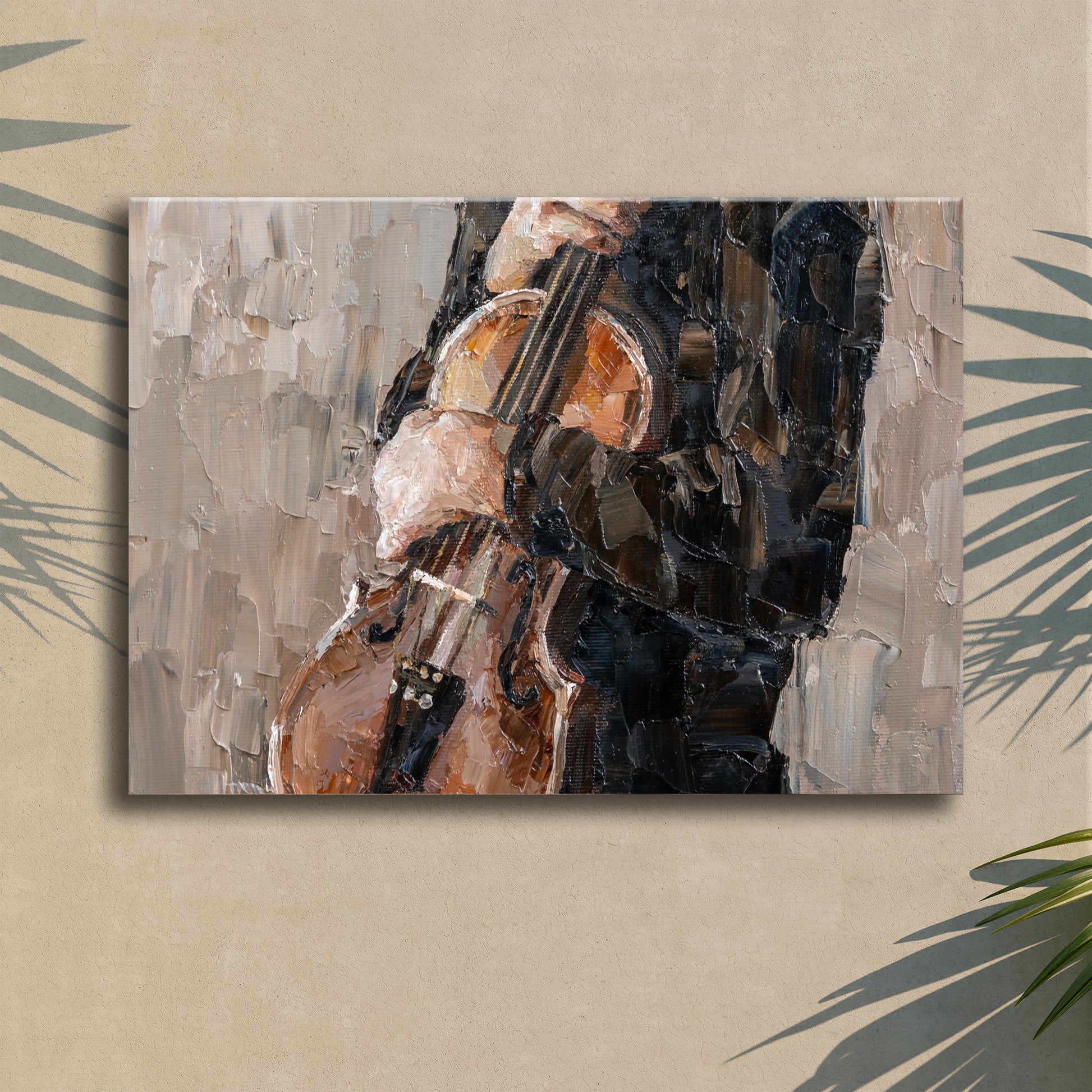 Violin Rustic Canvas Wall Art Style 1 - Image by Tailored Canvases