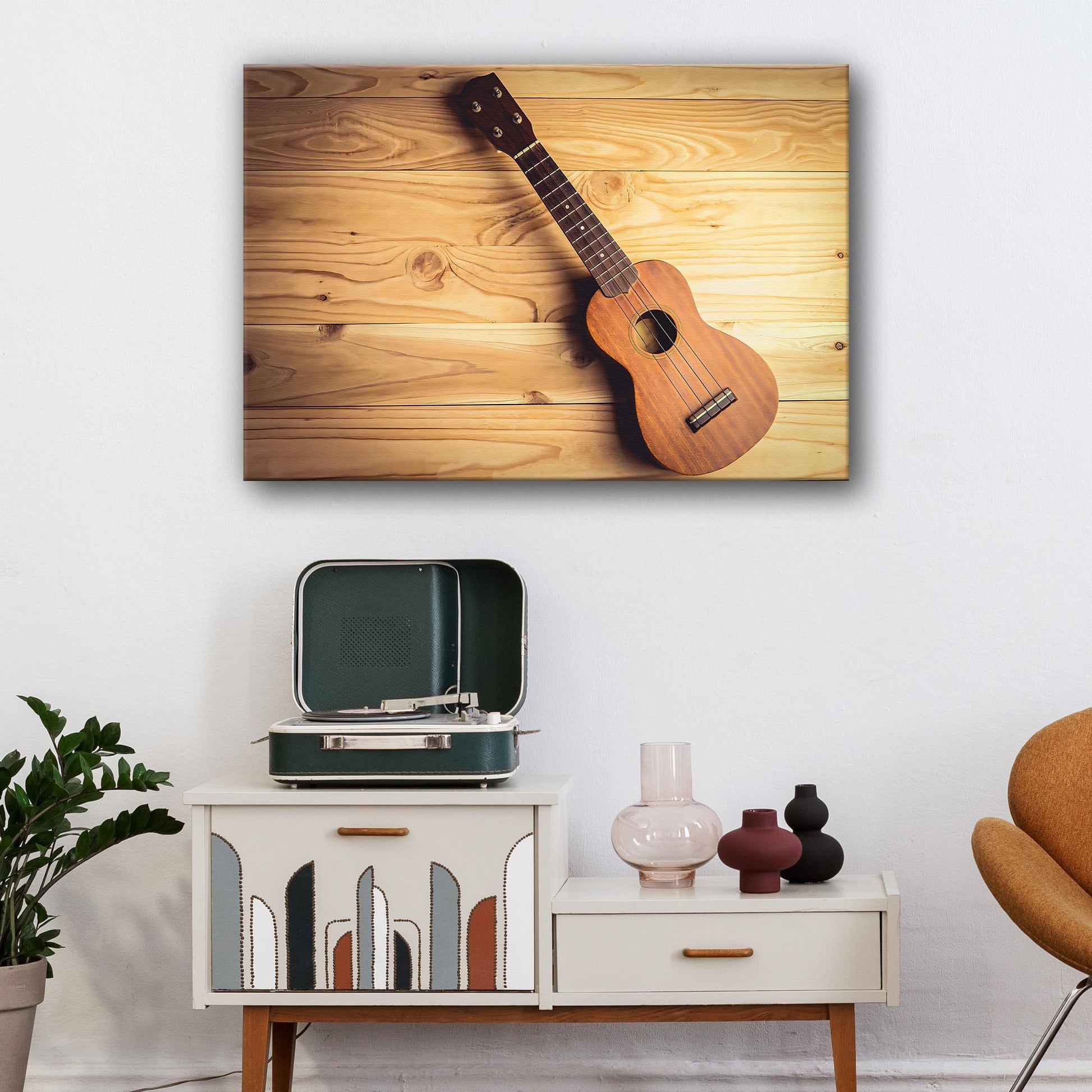 Ukulele Modern Canvas Wall Art Style 1 - Image by Tailored Canvases