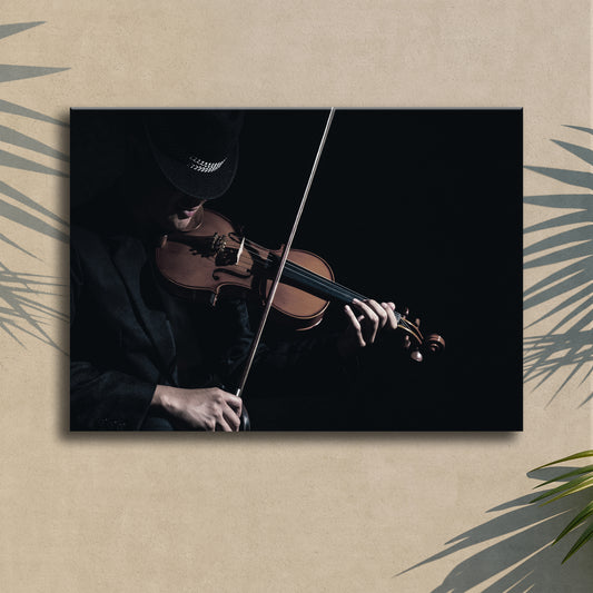 Violin Playing Canvas Wall Art - Image by Tailored Canvases