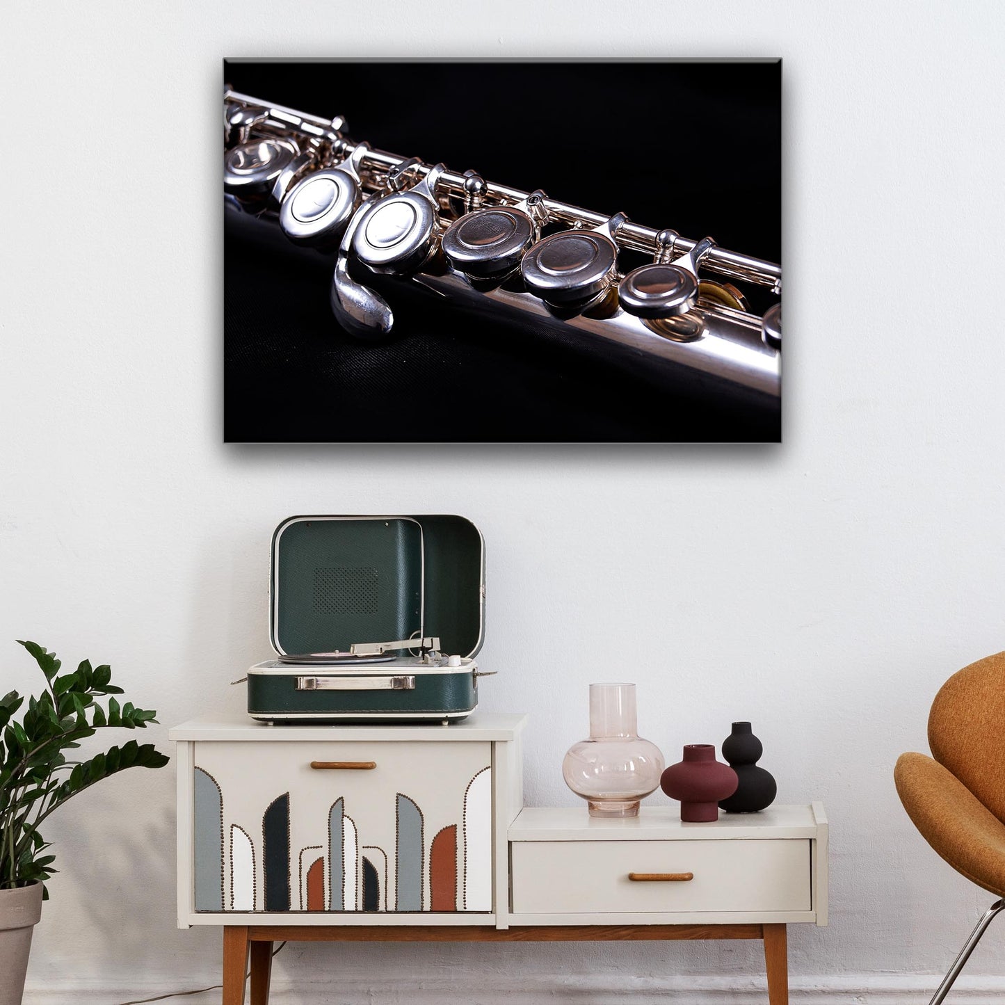 Flute Up Close Canvas Wall Art Style 2 - Image by Tailored Canvases