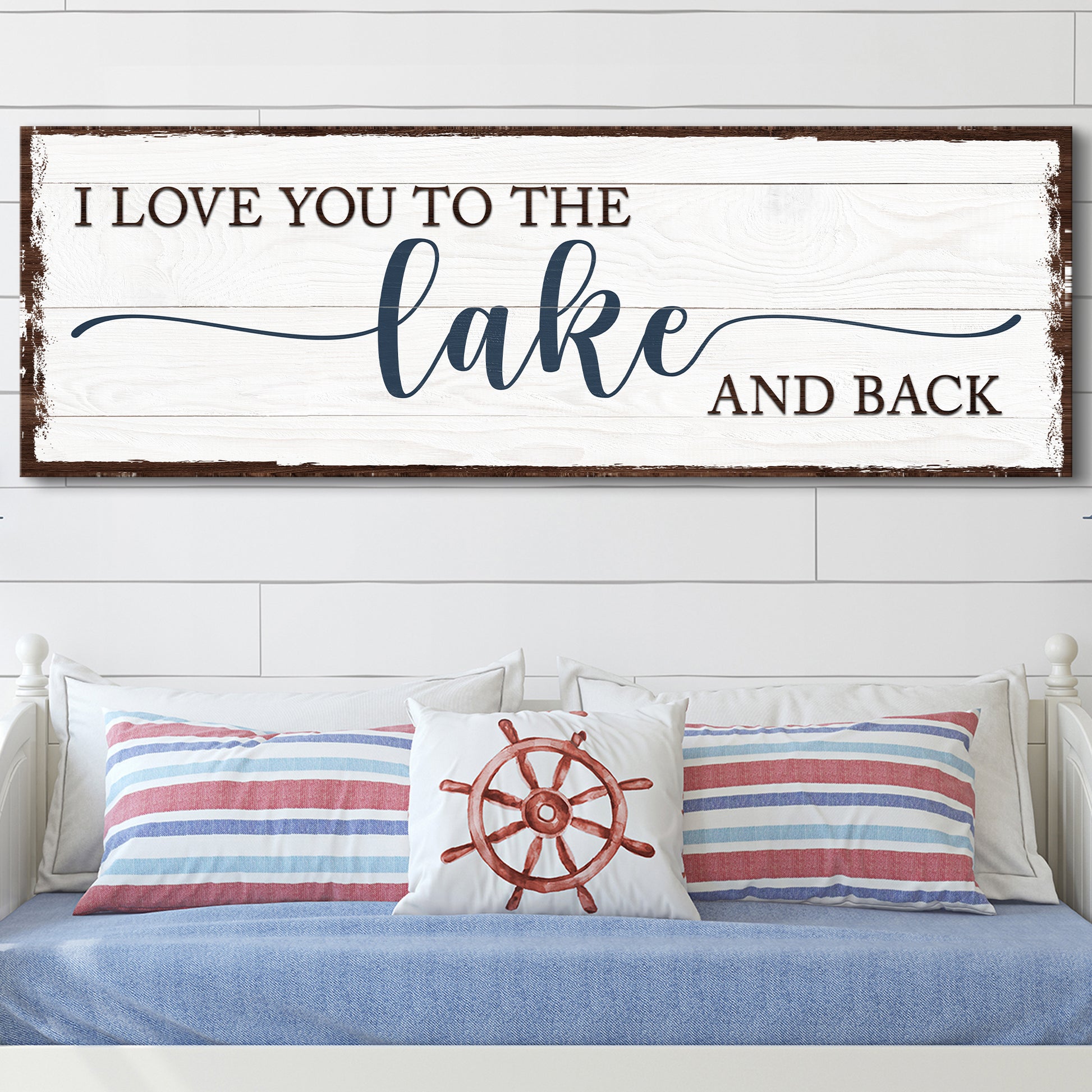 Love You To The Lake And Back Sign III - Image by Tailored Canvases