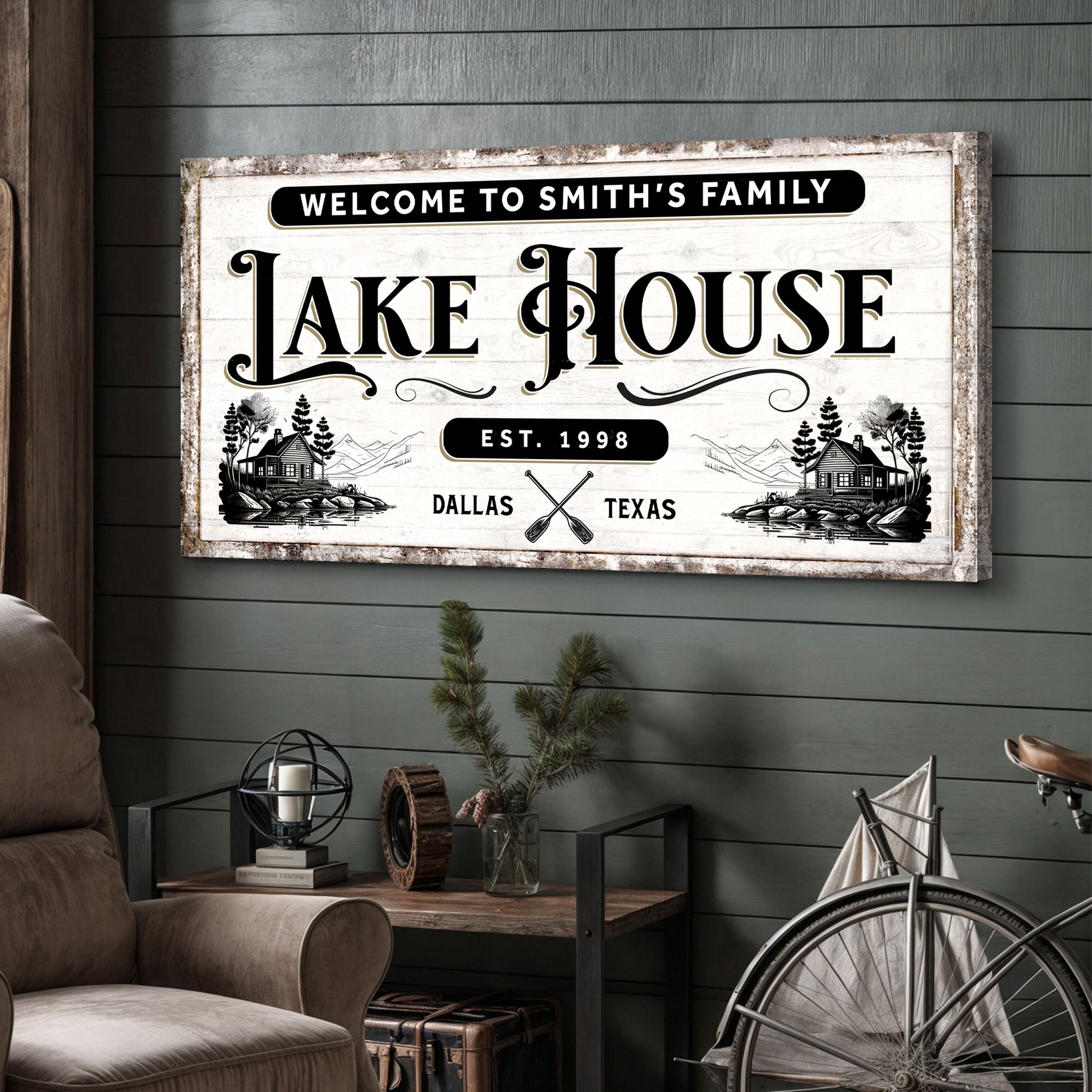 Lake House Sign VIII  - Image by Tailored Canvases