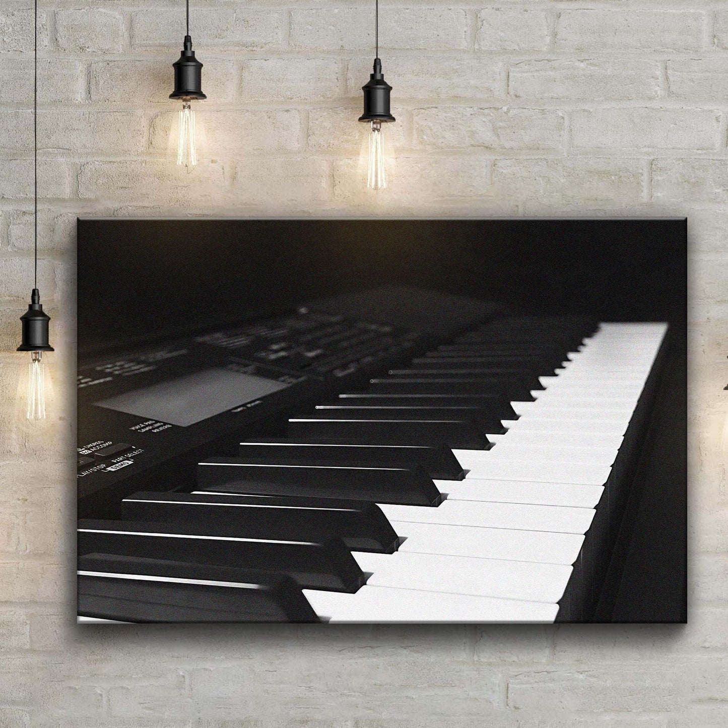 Keyboard Monochrome Canvas Wall Art Style 2 - Image by Tailored Canvases