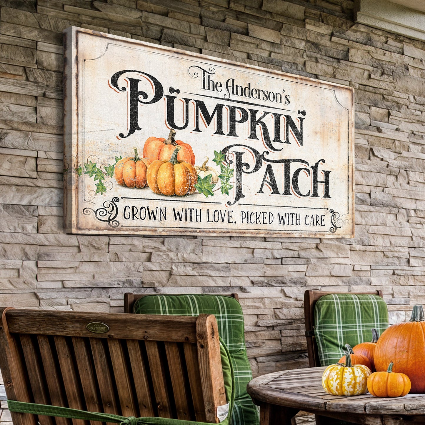 Personalized Pumpkin Patch Sign III