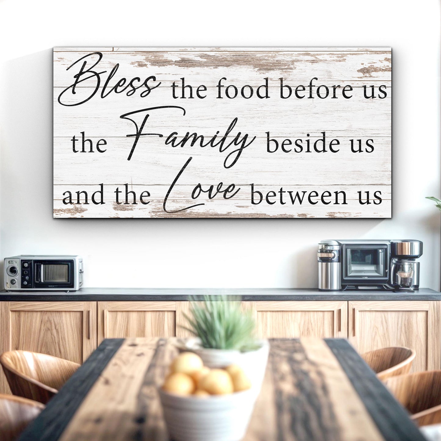 Bless The Food, Family, And Love Sign V