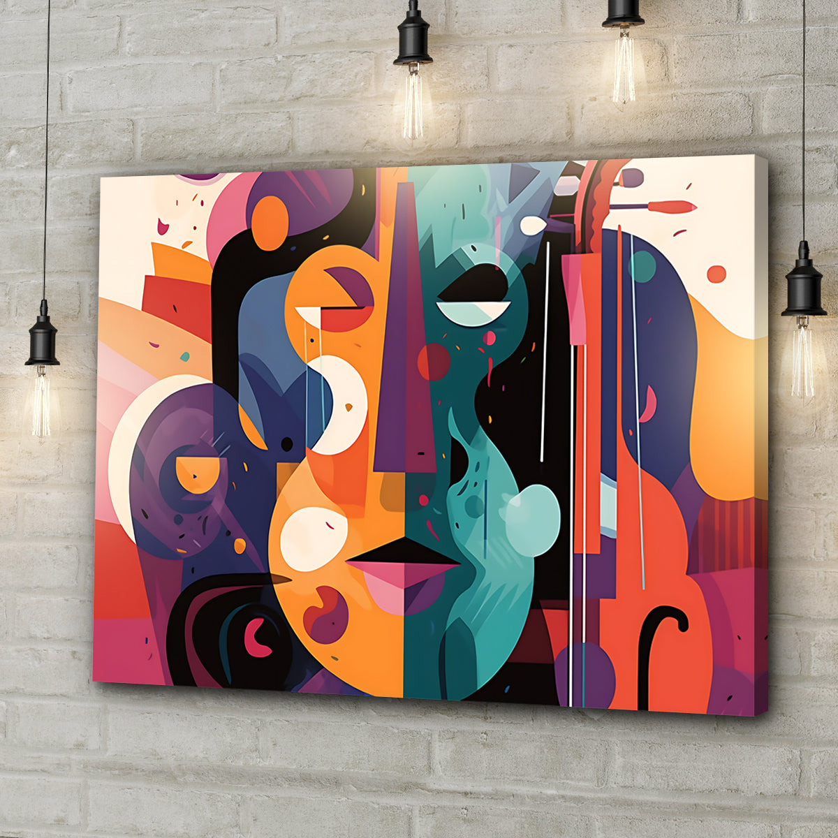 Cello Abstract Canvas Wall Art - Image by Tailored Canvases