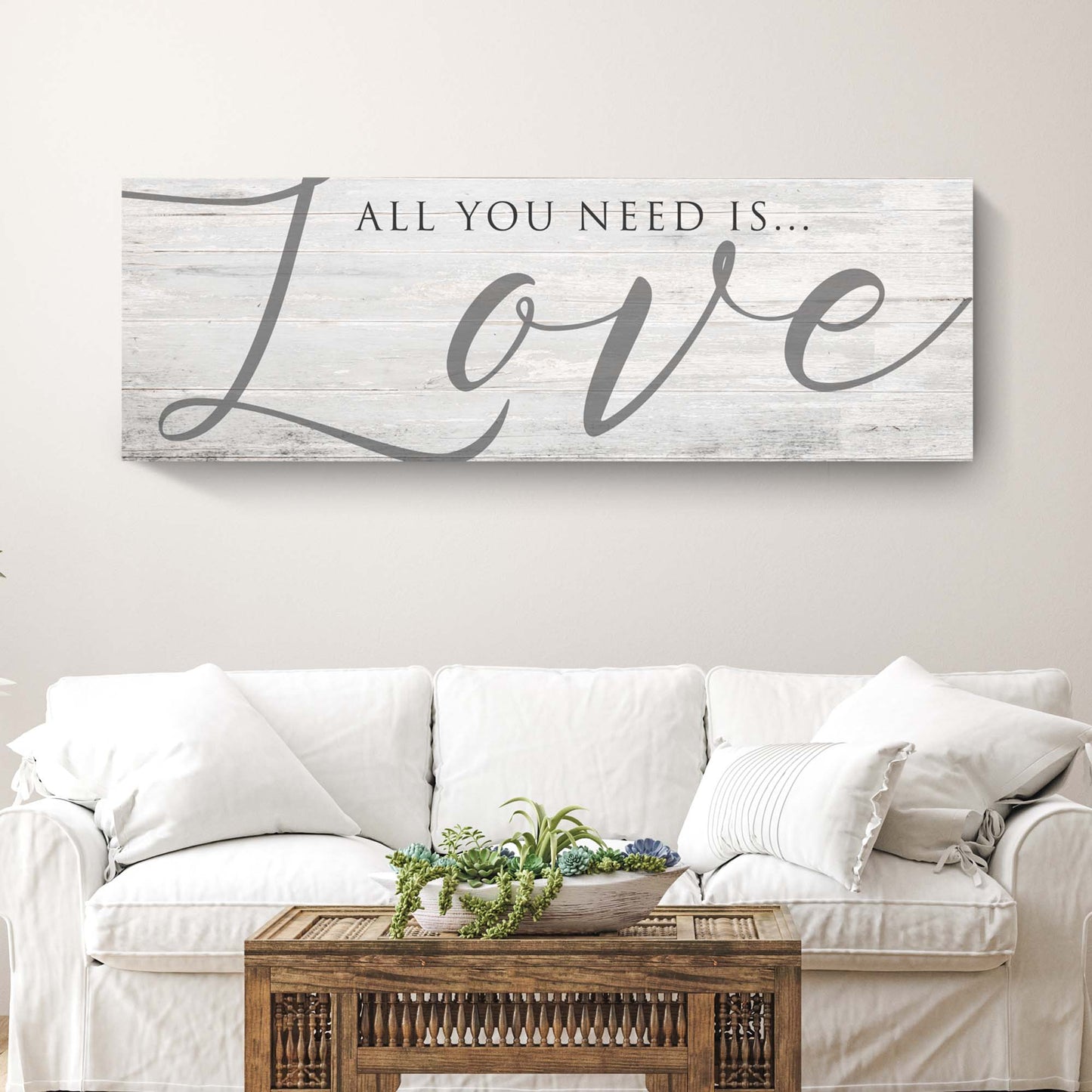 All You Need Is Love Sign IV - Image by Tailored Canvases