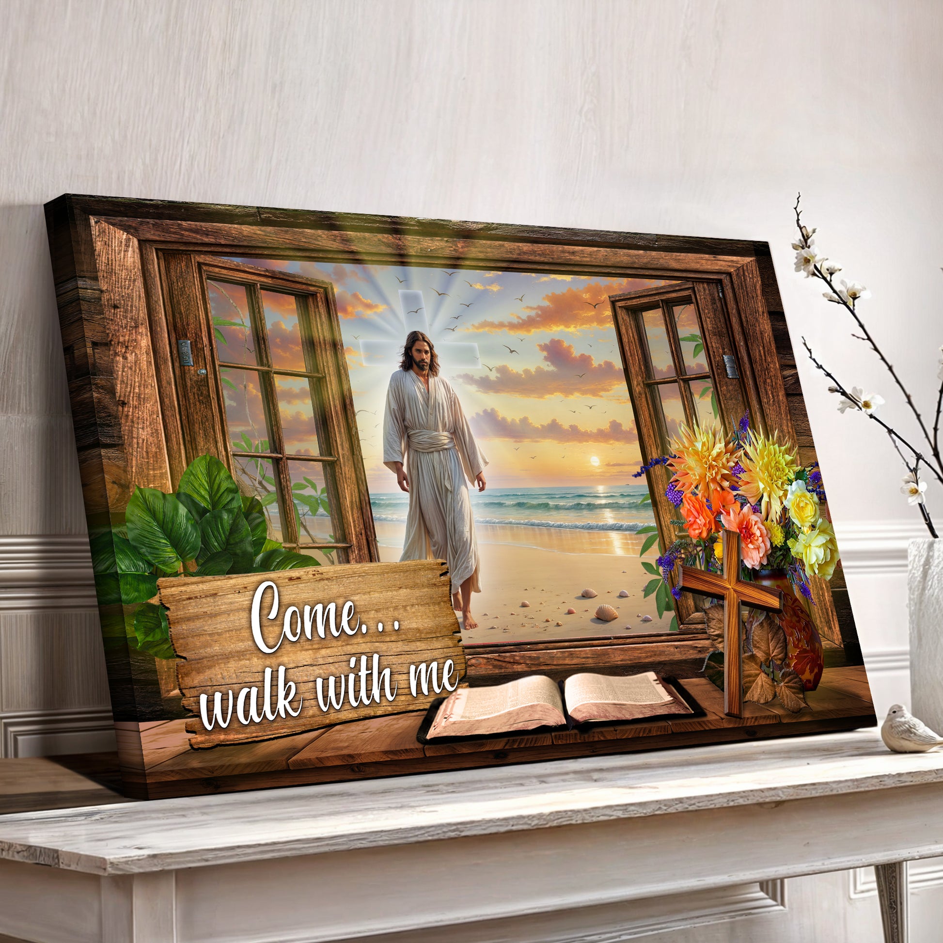 Come Walk With Me Jesus Faith Sign