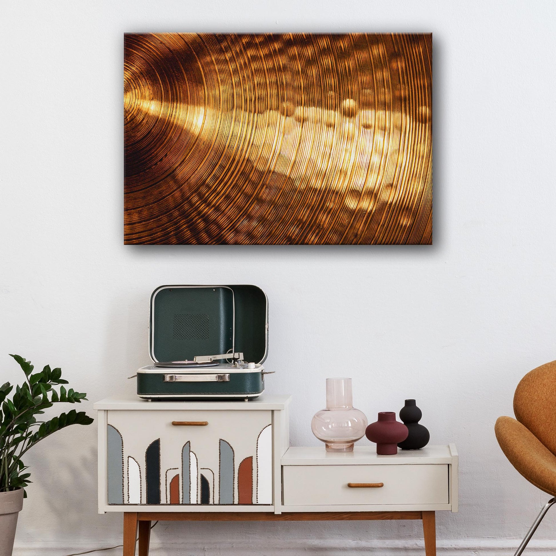 Cymbal Up Close Canvas Wall Art Style 1 - Image by Tailored Canvases