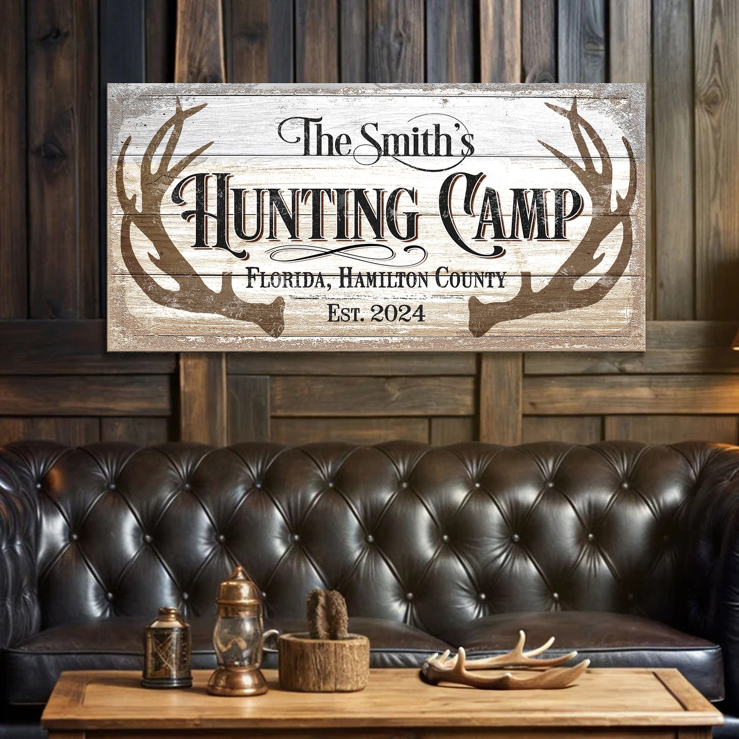 Hunting Camp Family Sign