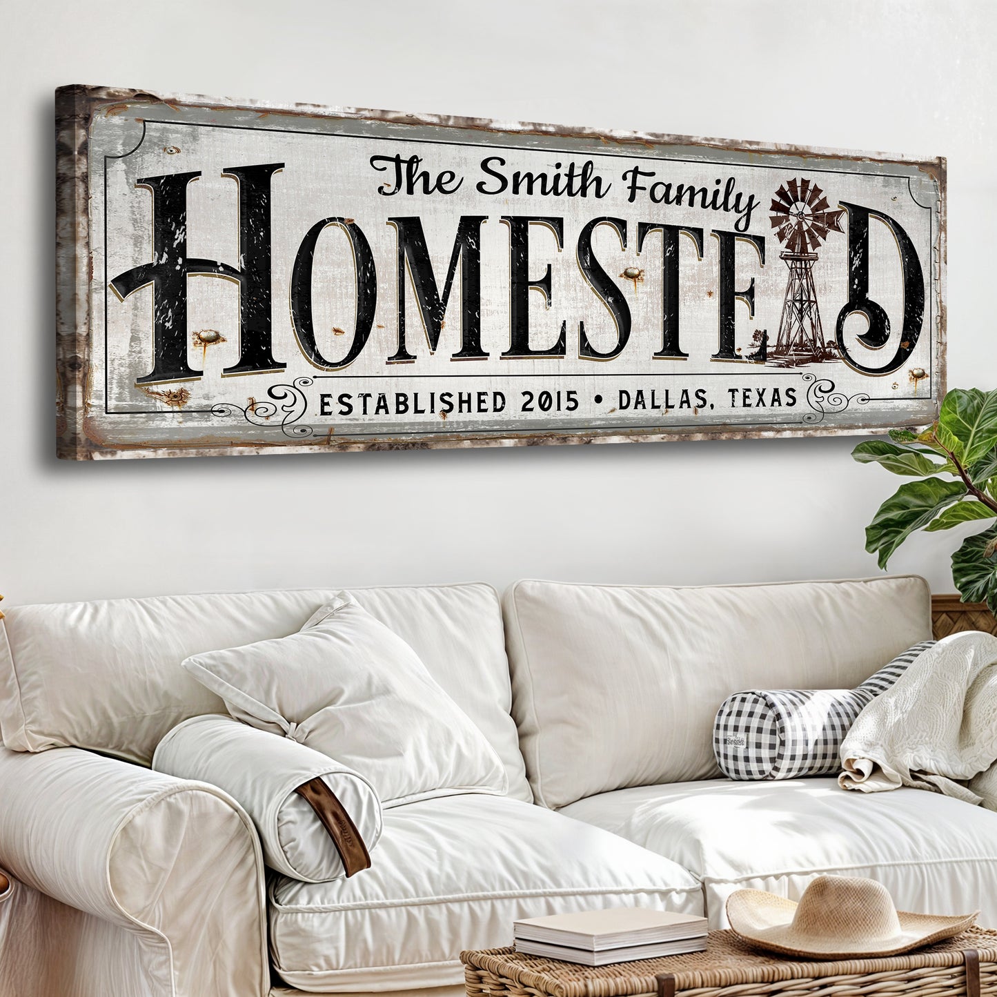 Vintage Rust Homestead Sign