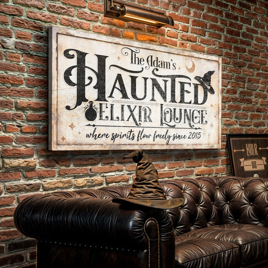 The Haunted Elixir Lounge Halloween Sign II