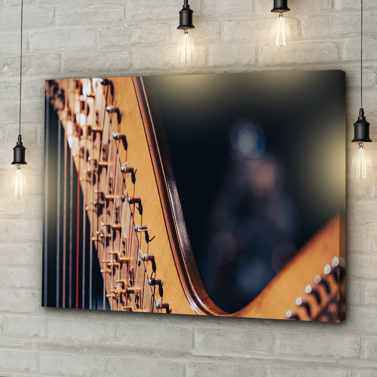 Harp Modern Canvas Wall Art - Image by Tailored Canvases