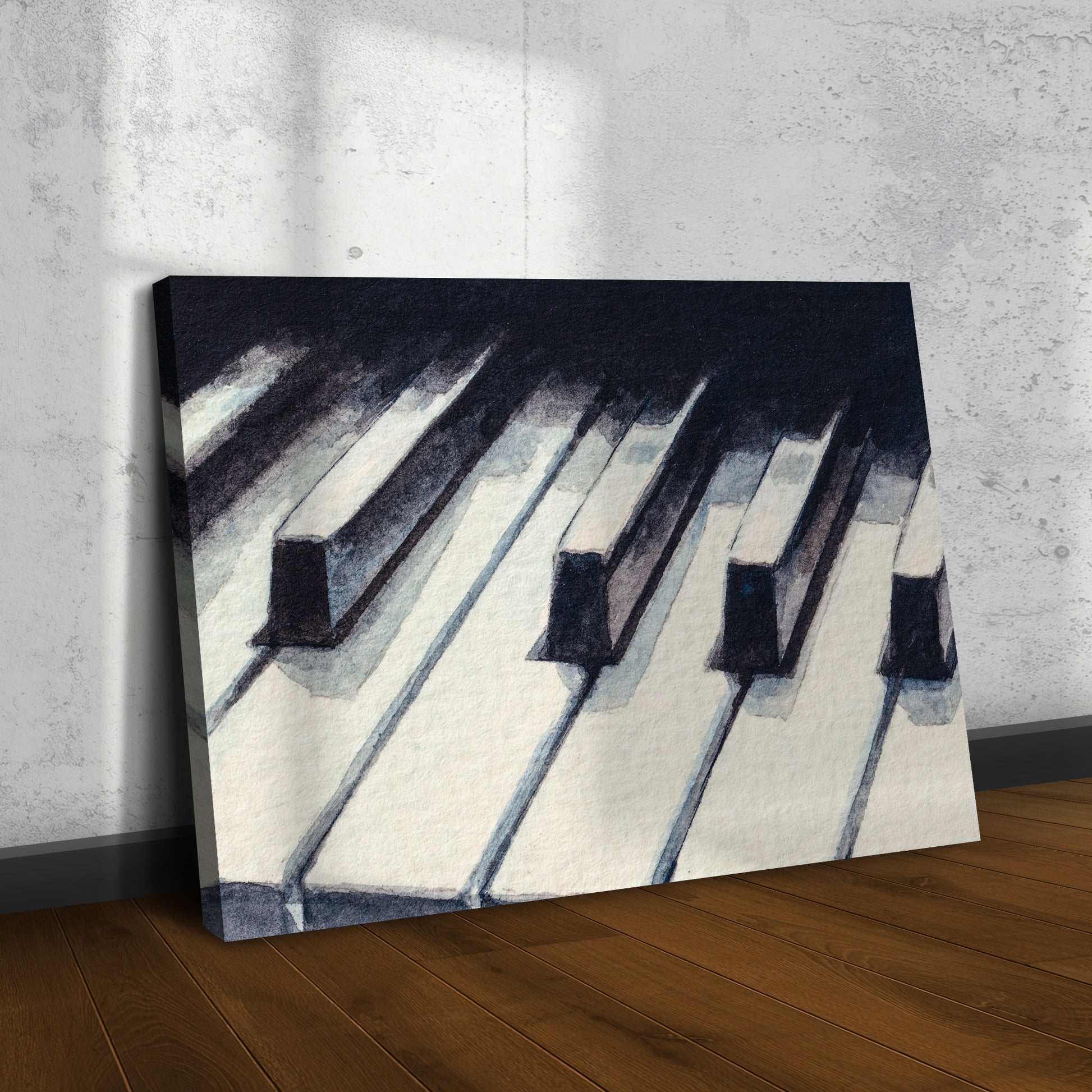 Keyboard Watercolor Canvas Wall Art - Image by Tailored Canvases