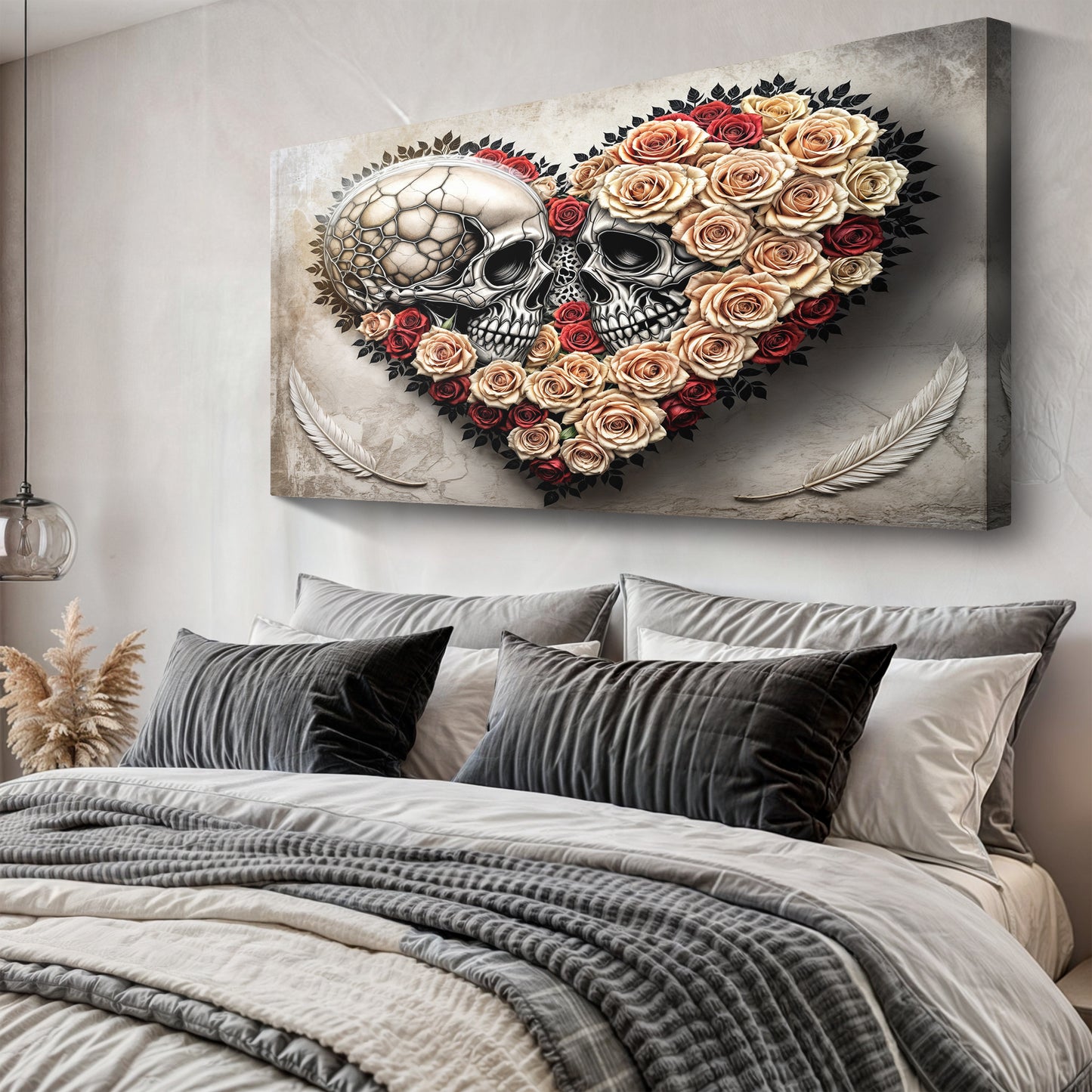 Skull and Flowers Wall Art VII