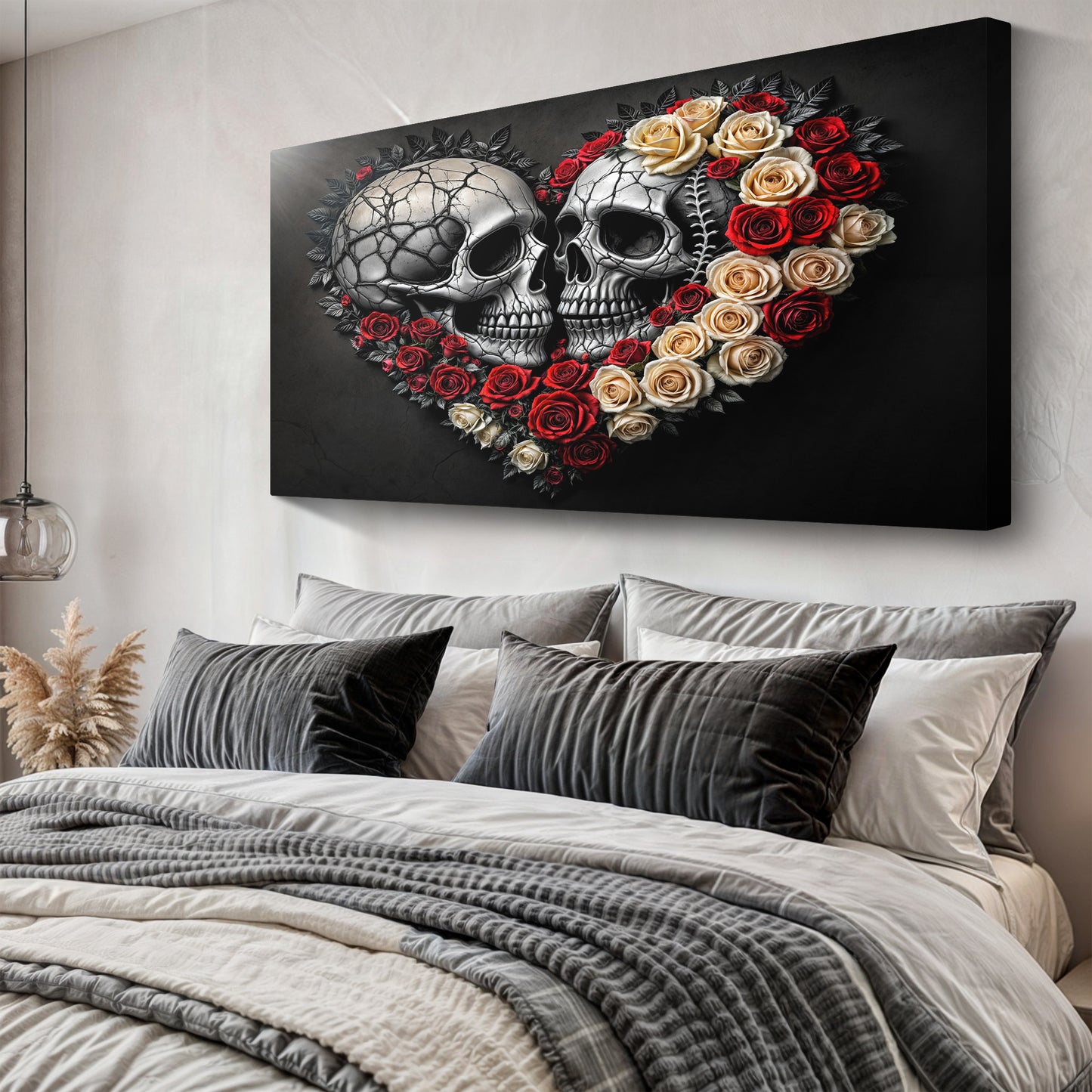 Skull and Flowers Wall Art VIII