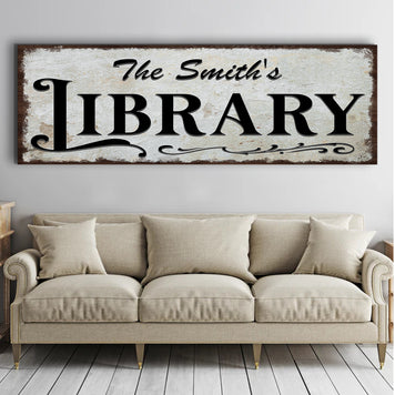 Personalized Library Sign III