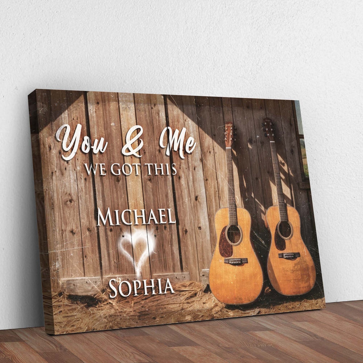 Country Music Themed We Got This Couple Sign - Image by Tailored Canvases