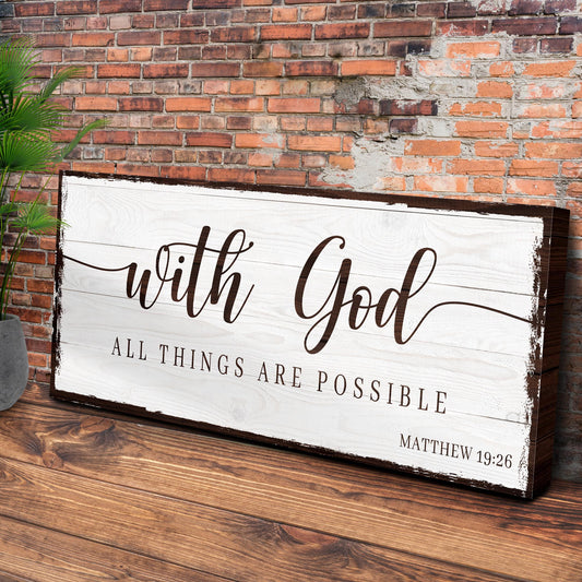 With God All Things Are Possible Faith Sign II - Image by Tailored Canvases