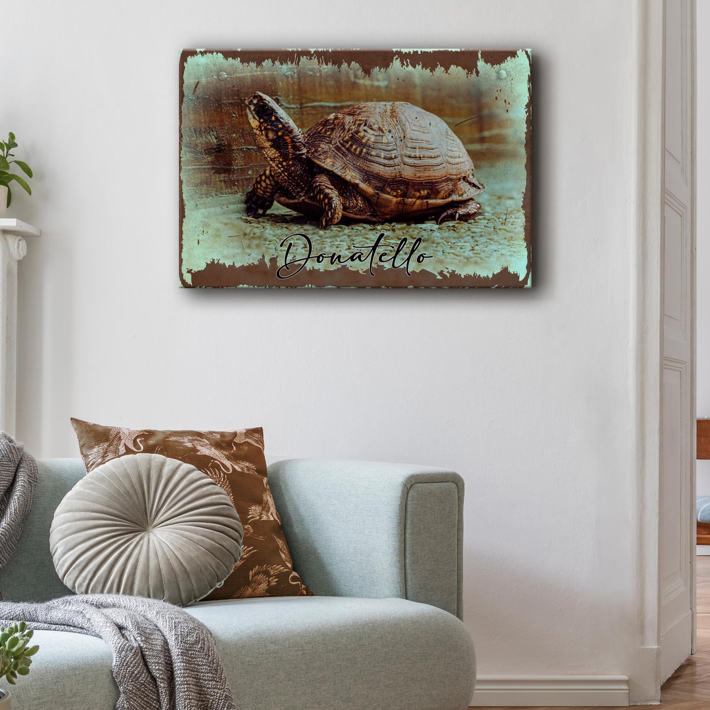 Turtle Rustic Sign Style  2 - Image by Tailored Canvases