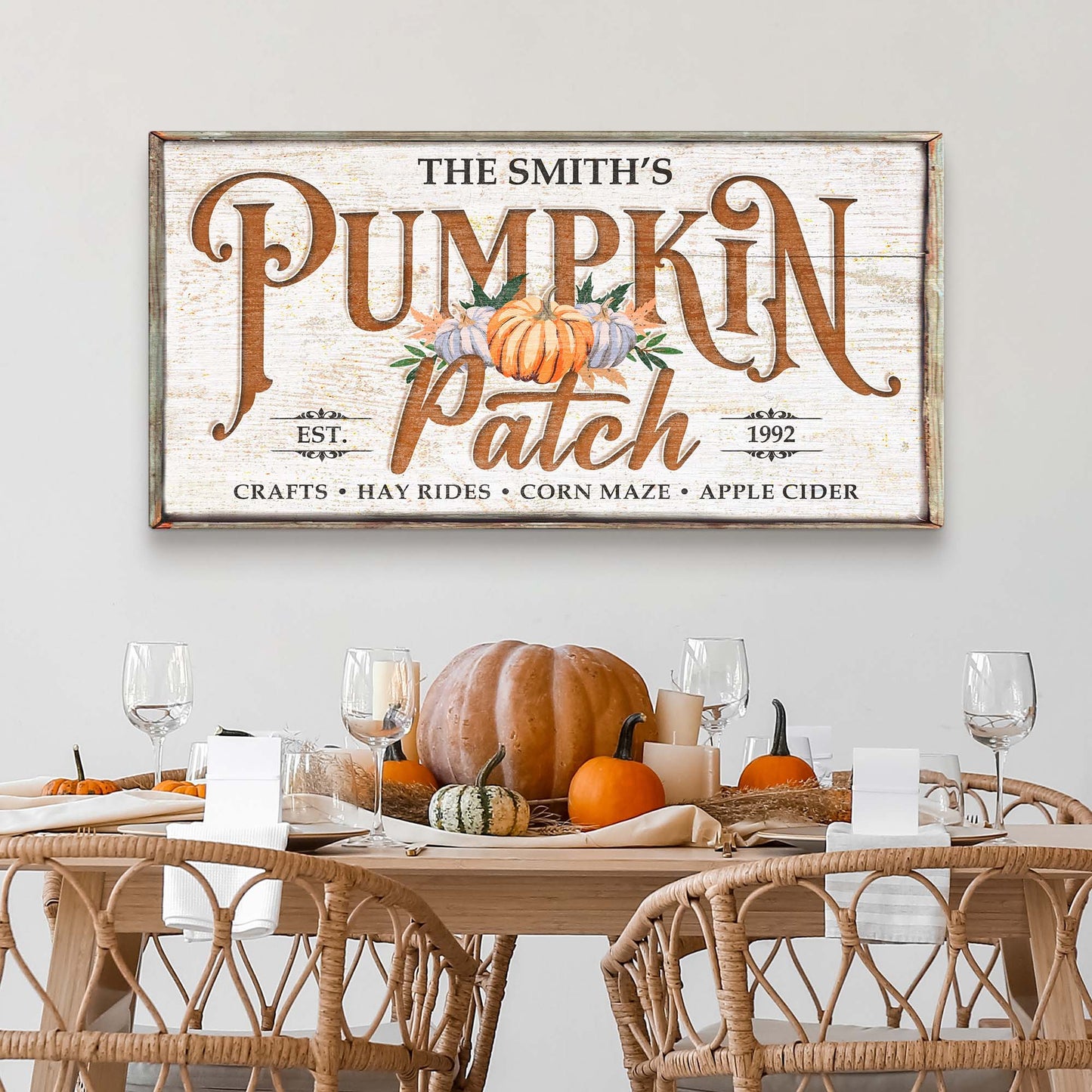 Family Pumpkin Patch Sign