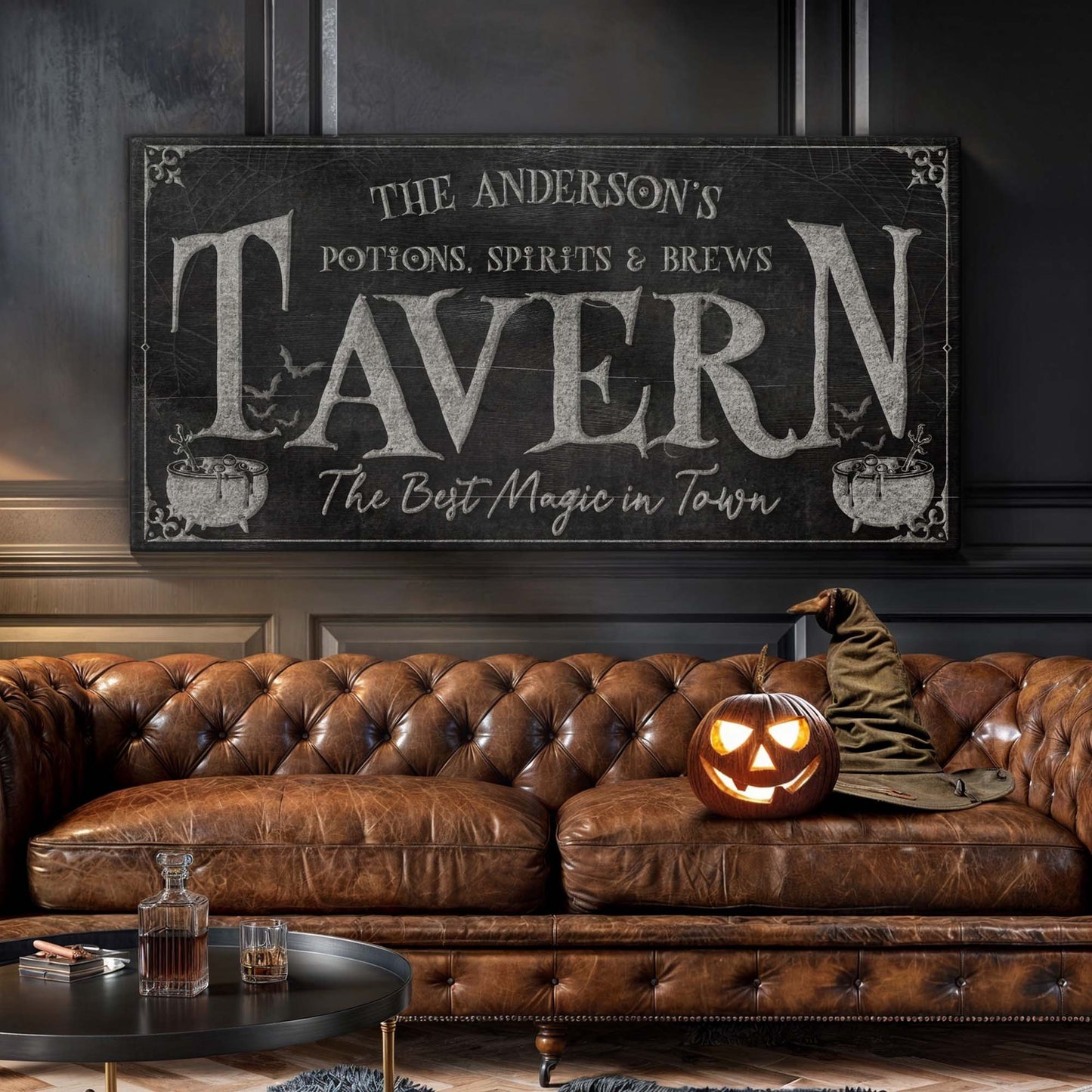 Potions, Spirits & Brews Tavern Halloween Sign