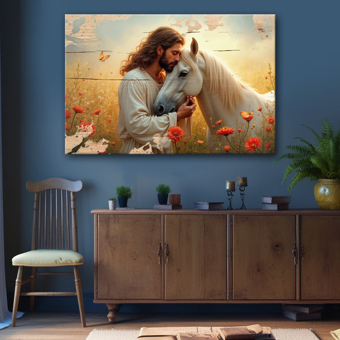 Jesus and Horse Faith Wall Art II