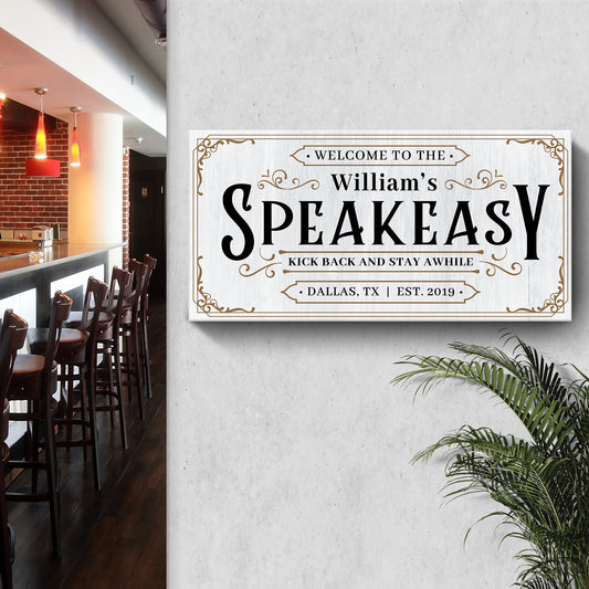 Speakeasy Sign III - Imaged by Tailored Canvases