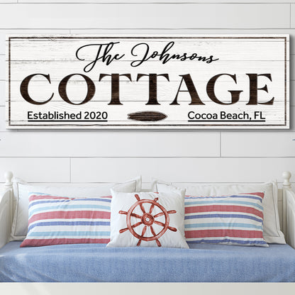 Cottage Beach House Sign Style 1 - Image by Tailored Canvases