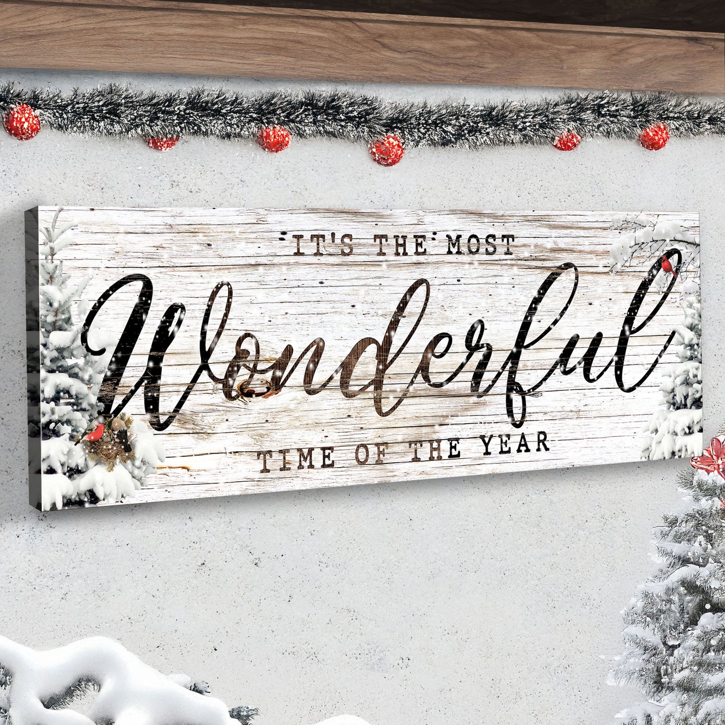 It's the most Wonderful Time of the Year Christmas Sign V | Image by Tailored Canvases