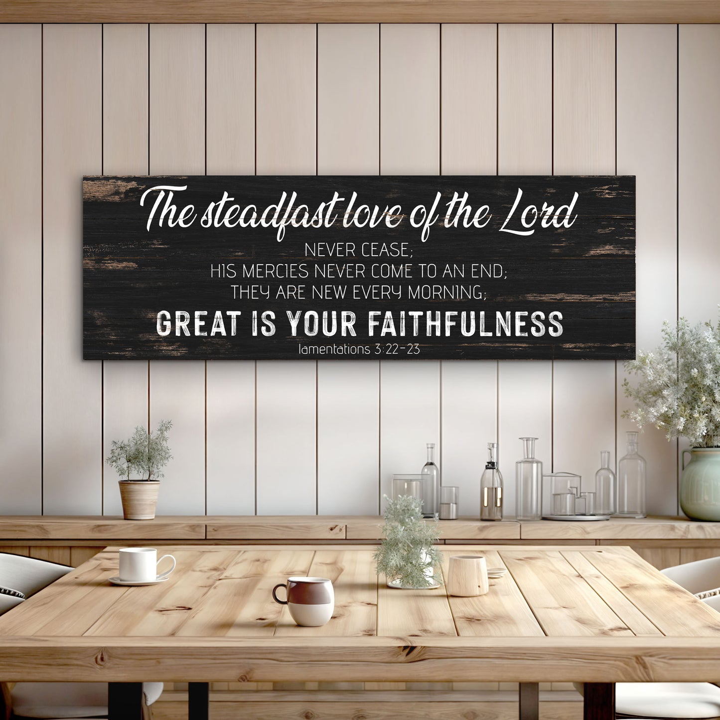 The Steadfast Love of the Lord Lamentations 3:22-23 Faith Sign