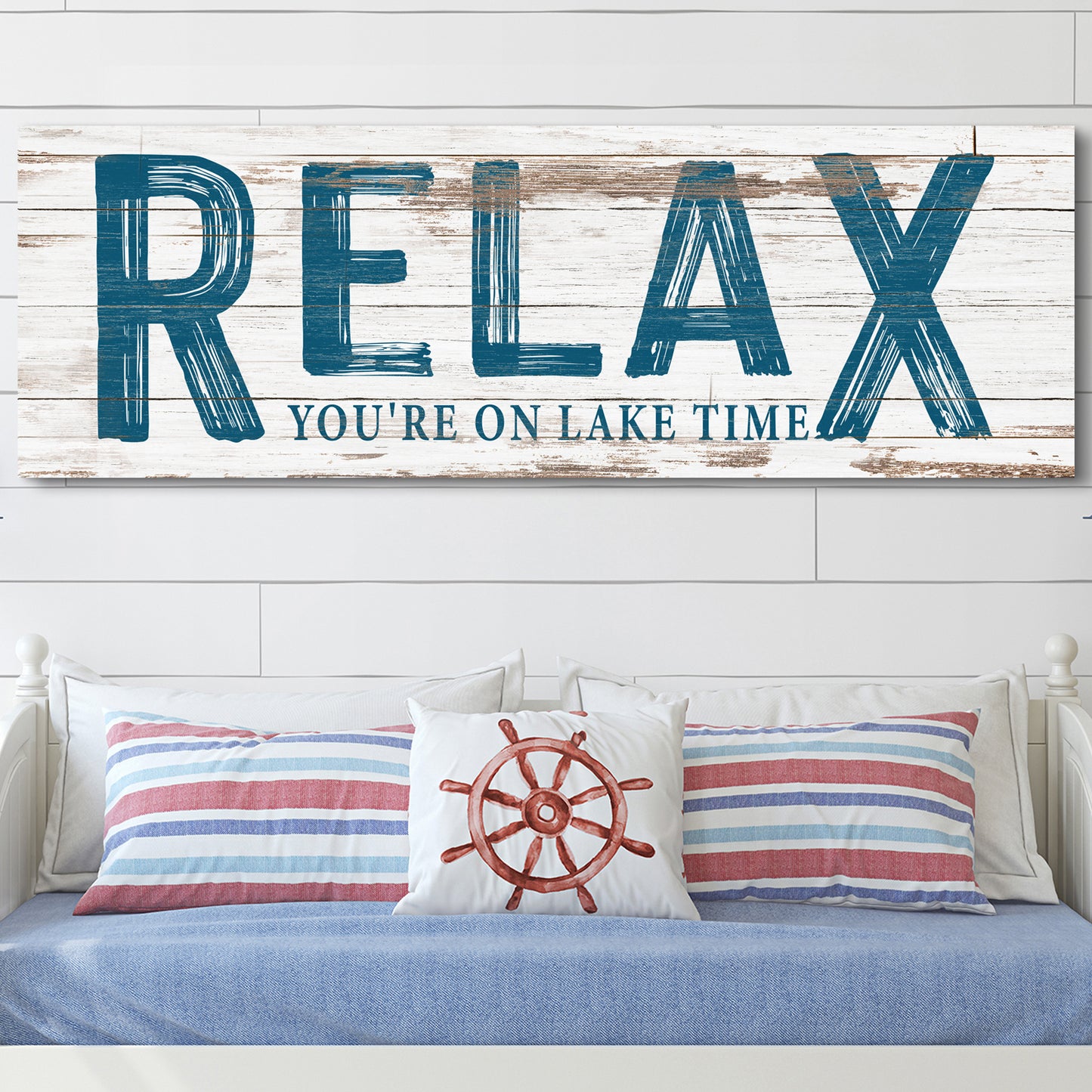 Relax You're on Lake Time Sign