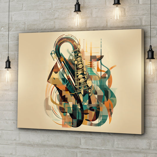 Saxophone Abstract Canvas Wall Art - Image by Tailored Canvases