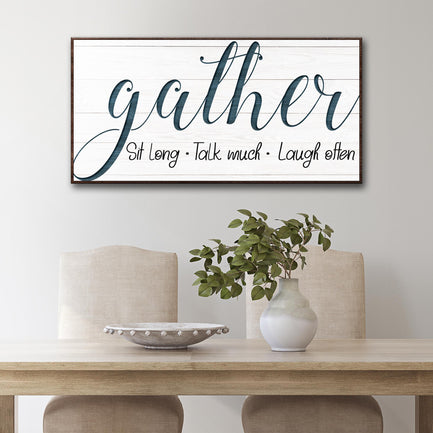 Gather Sign V Style 1 - Image by Tailored Canvases