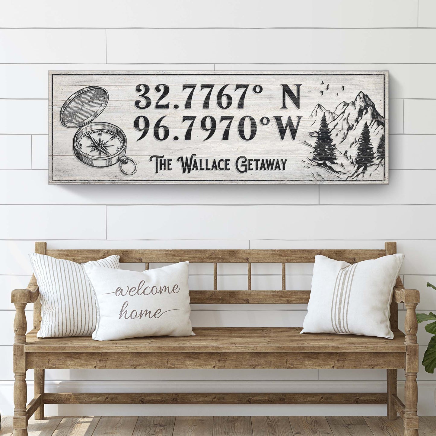 House Retreat Coordinates Sign II Style 1 - Image by Tailored Canvases