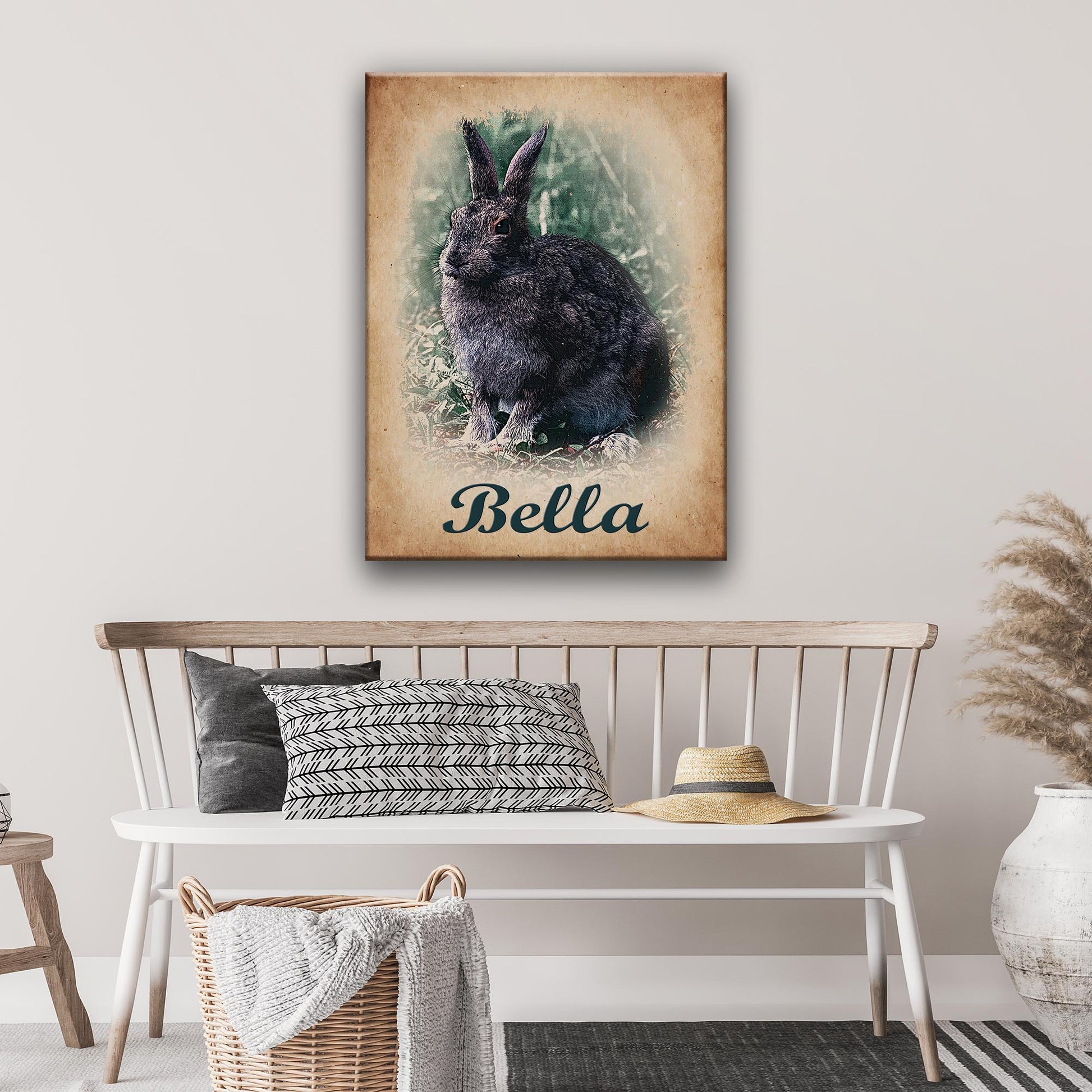 Rabbit Vintage Sign  - Image by Tailored Canvases