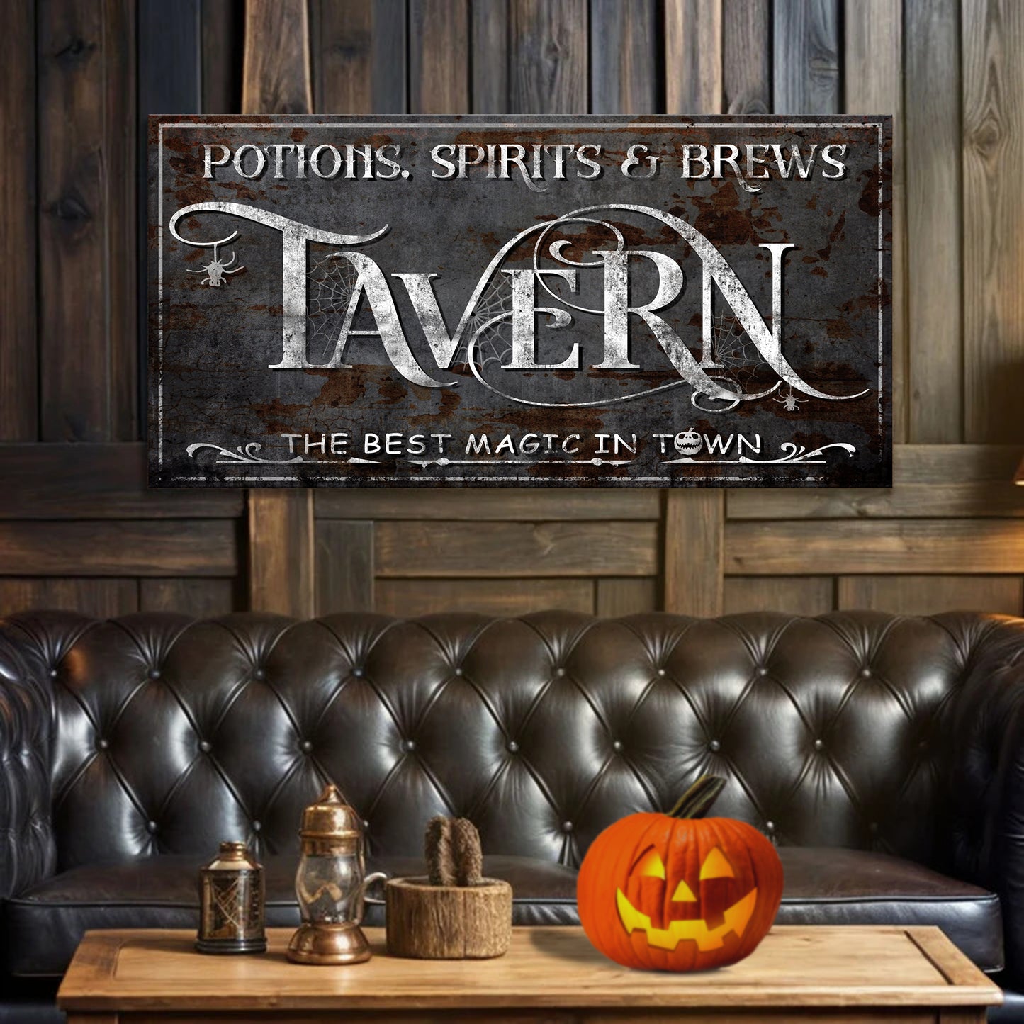 Potions, Spirits & Brews Tavern Halloween Sign III