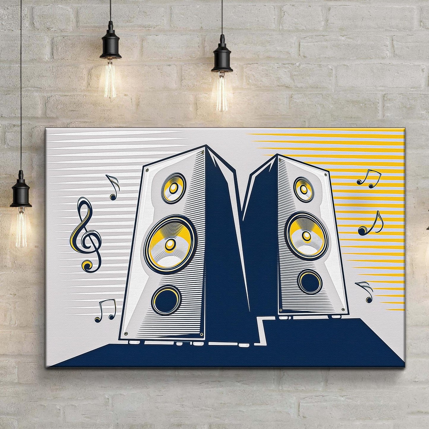 Music Equipment Speakers Pop Art Canvas Wall Art Style 1 - Image by Tailored Canvases