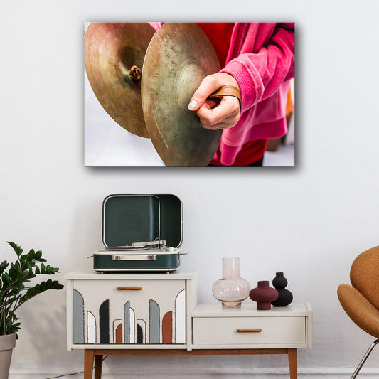 Cymbal Playing Canvas Wall Art - Image by Tailored Canvases