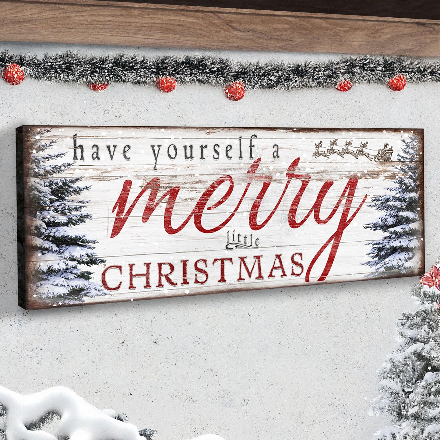 Have Yourself A Merry Little Christmas Sign XIII | Image by Tailored Canvases